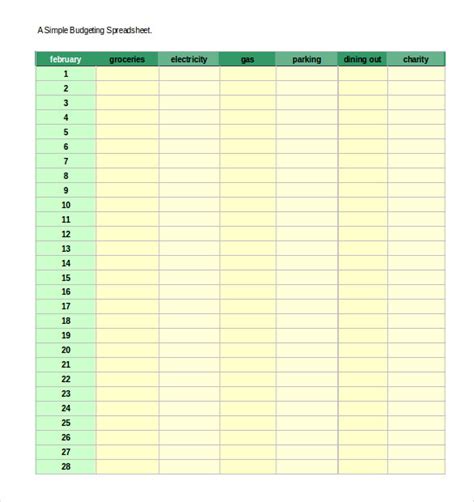 10 Simple Budget Template Excel