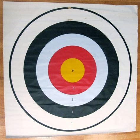 Vintage Archery Bullseye Field Target Hand Screened On Cloth Etsy