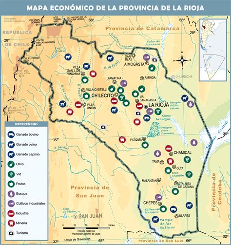 Mapa Econ Mico De La Provincia De La Rioja Argentina Gifex