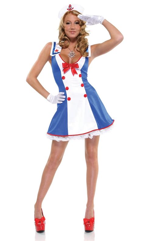 Overboard Sailor Girl Fancy Dress Costume Sexy Adult Sailor Halloween