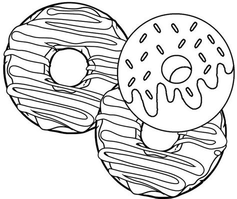 Free Printable Donut Coloring Page