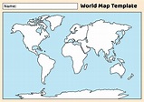 8 Best Images of World Map Printable Template - Printable Blank World ...
