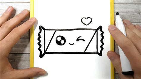 beautiful and cute chocolate bar easy step by step drawing cute lovely youtube