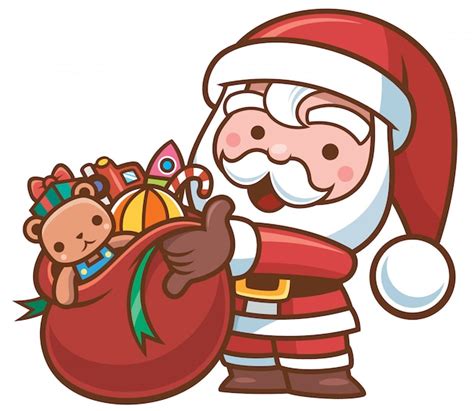 Dibujos Animados De Santa Claus Vector Premium