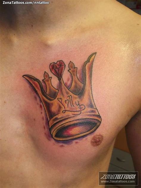 Tattoo Of Crowns Chest