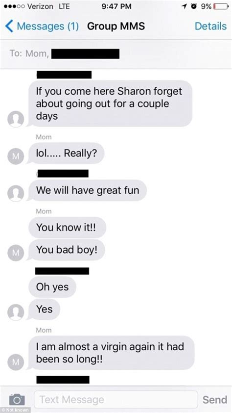 Daughter Is Left Mortified As Her Mum Sex Chats Her Lover In Group Message Daily Mail Online