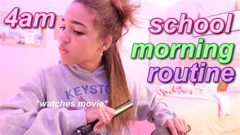 4am Realistic School Morning Routine Youtube