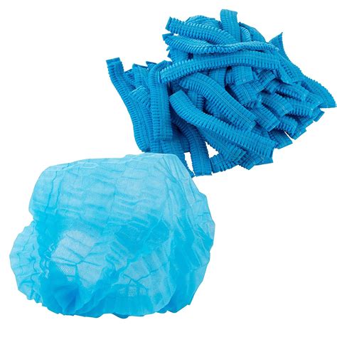 Disposable Hair Net 100 Pack Non Woven Bouffant Cap Spun Bonded Head