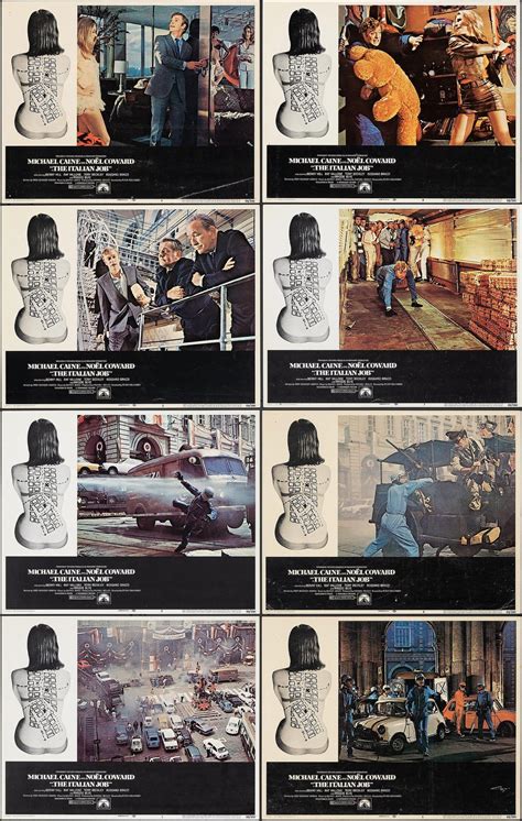 The Italian Job Movie Poster 1969 Lobby Card Set Of 8 11 X14