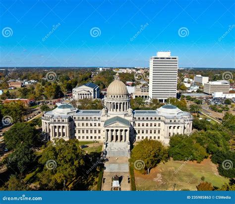 The Mississippi State Capitol Building In Downtown Jackson Ms Stock