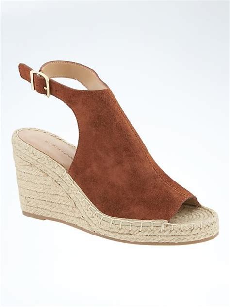 Banana Republic Wedge Espadrille Peep Toe Espadrilles Peep Toe Wedges