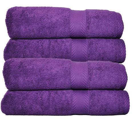 Purple Towels Bath Towel Size Embroidery Services Embroidery Logo