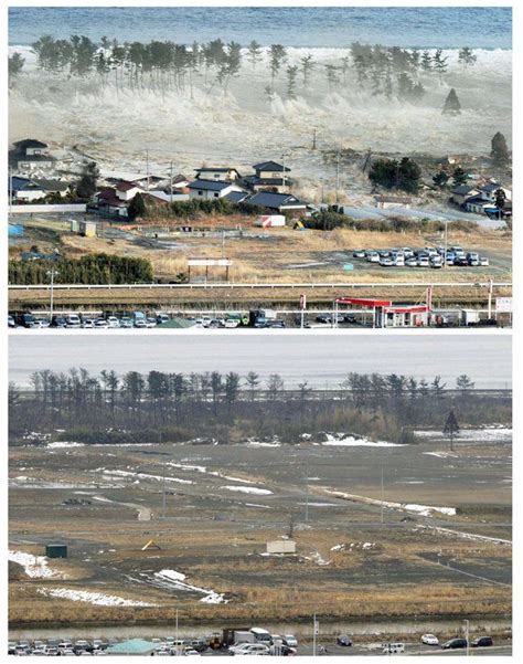 The Tsunami Devastated Natori City In Miyagi Prefecture Is Seen In