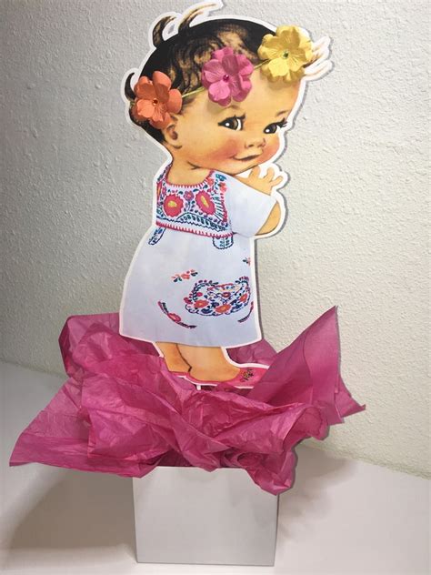 Mexican Baby Girl Centerpiece Baby Shower Birthday Etsy