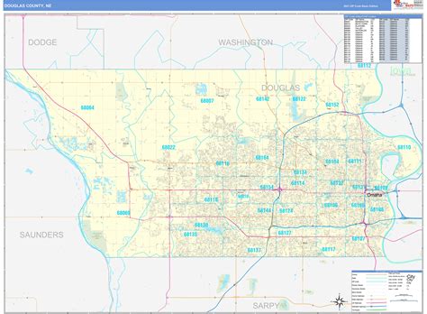 Douglas County Washington Digital Zip Code Map