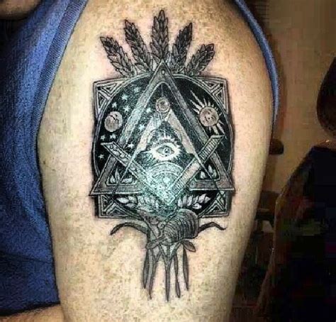 Freemason Tattoo Based On Artwork From Pinterest Masonic Tattoos