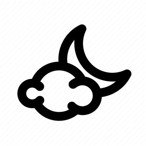 Cloud Moon Pix Icon Download On Iconfinder On Iconfinder