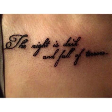 They believe in r'hllor, the lord of light and the great other, the god of darkness. The night is dark and full of terrors, new tattoo, game of ...
