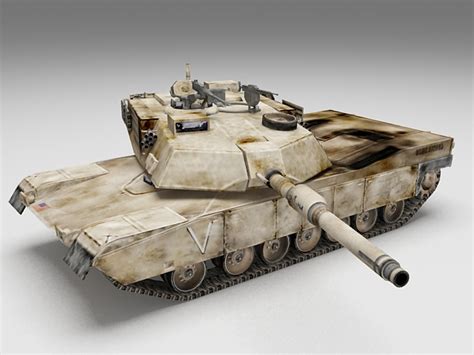 M1 Abrams Main Battle Tank 3d Model 3ds Max Files Free Download