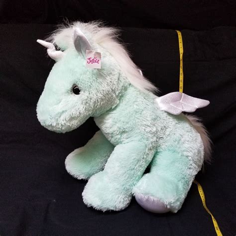 Jumbo Winged Unicorn Pegasus Alicorn Mint Green Glitter Accents 2 Feet Justice Ebay Bear