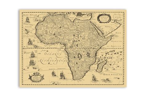 Map Of Africa Circa 1600s Old African Map Africae Nova Etsy