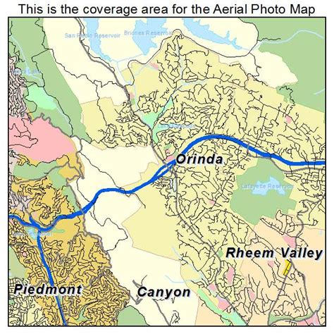 Aerial Photography Map Of Orinda Ca California