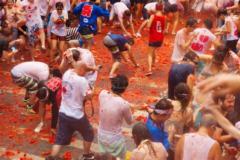 Tomatina Festival Editorial Photography Image Of People 43292042