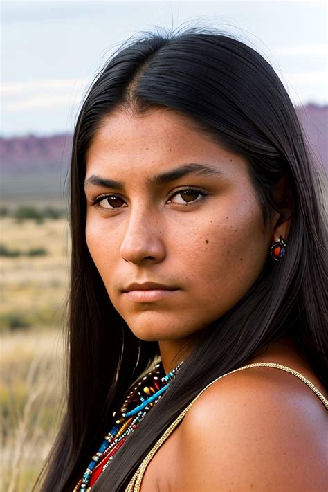 A Beautiful Digitally Made Portrait Of A Native American Woman Use It