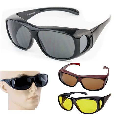 X Fit Over Polarized Sunglasses Cover All Lenses Wear Glasses