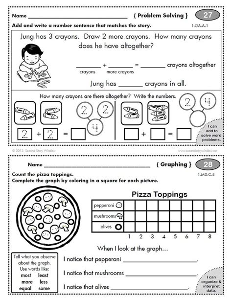 1st Grade Common Core Homework Etsy