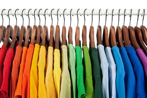 Organize clothes in closet by color. How to Color Code a Wardrobe | LEAFtv