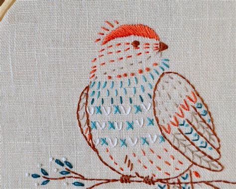 Hand Embroidery Patterns Pdf Bird Naiveneedle Etsy Birds Embroidery
