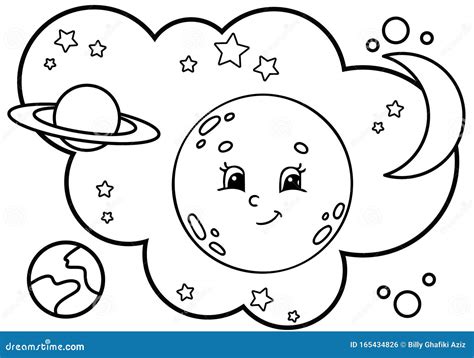 Illustration Vector Graphic Of Moon Cartoon Character For Children