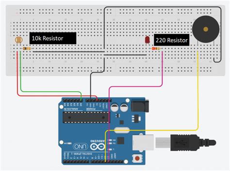 Use Photoresistor With LED And Buzzer On Arduino Uno Prgmine