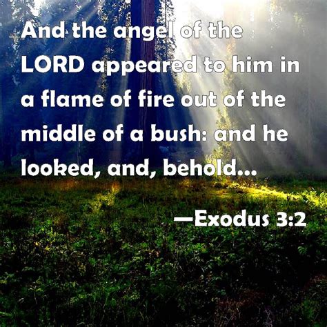 Exodus 32 And The Angel Of The Lord Appeared To Him In A Flame Of Fire