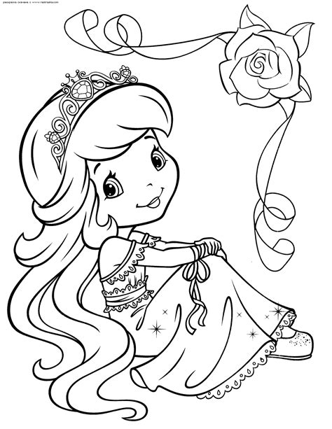 Cinderella lost her shoe coloring page. Раскраска Земляничка принцесса | Раскраски Шарлотта ...