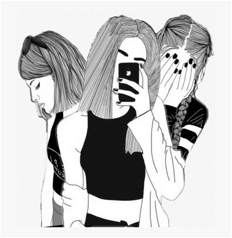 3 Girl Best Friends Drawing Hd Png Download Is Free Transparent Png