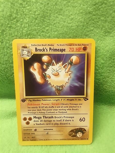 Mavin Brocks Primeape Pokemon Card 1st Edition Gym Challenge