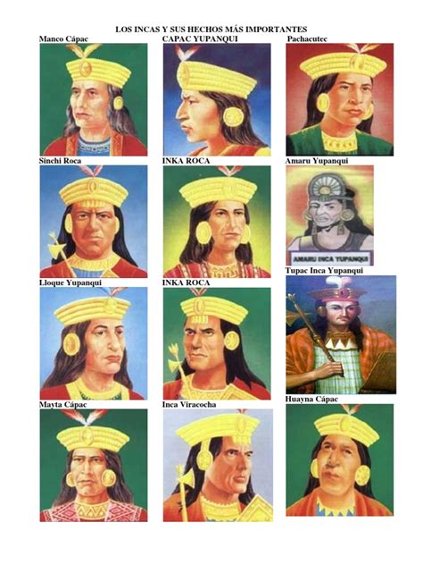 Los Incas Y Sus Hechos Más Importantes Pdf