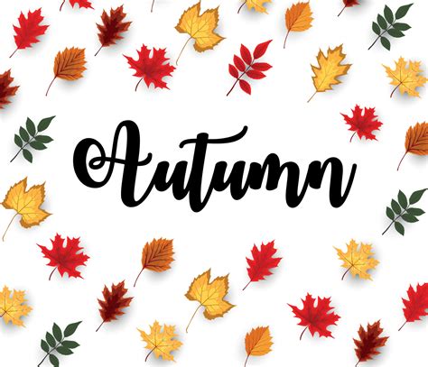 Abstract Vector Illustration Background With Falling Autumn Leaves