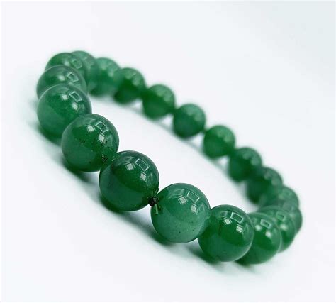 Green Aventurine Bracelet 10mm Reiki Crystal Healing Wealth Prosperity