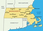 Map of Massachusetts - Guide of the World