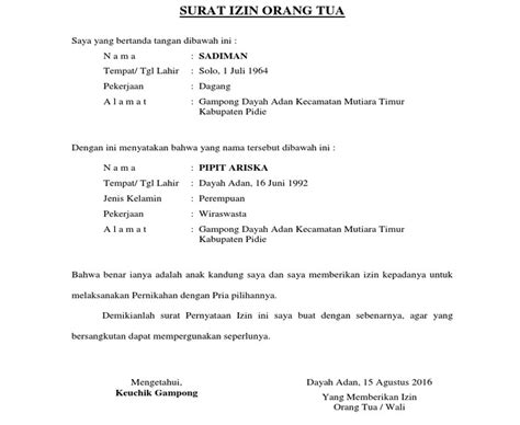 Contoh Surat Izin Menikah Di Kantor Delinewstv