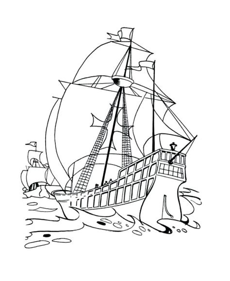 Ships of columbus coloring page. Christopher Columbus Ships Coloring Pages at GetDrawings ...