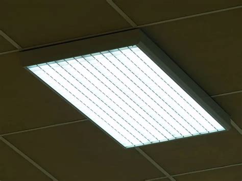 Lighting Ceiling Panels Fluorescent Lamps On The Modern Ceiling