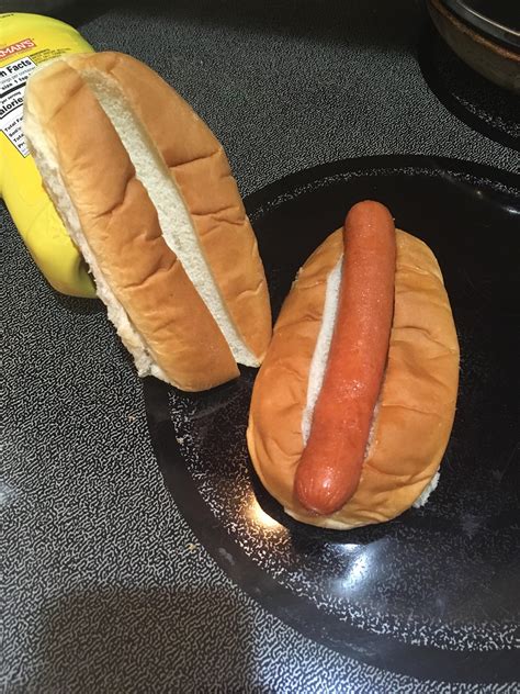 A hot bun with a 160 degree hot dog inside how do they slice hot dog buns? These hot dog buns are sliced the wrong way. Ended up ...
