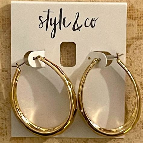 Style Co Jewelry Style Co Gold Hoop Earrings Poshmark