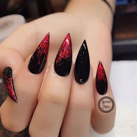 Pin By Shelby Smith On Nail Ideas Goth Nails Stiletto Nails Designs