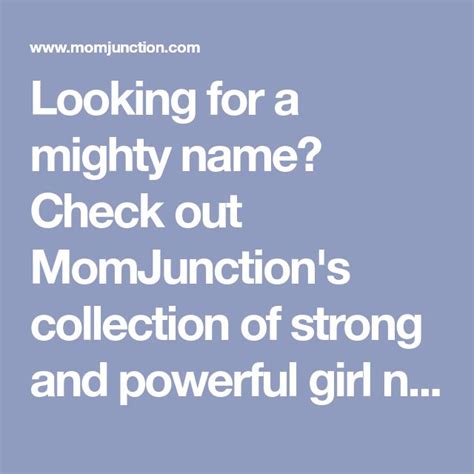 85 Strong And Powerful Girl Names With Great Meanings Powerful Girl Names Girl Names Names