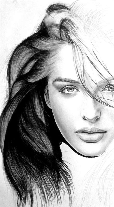 Realistic Drawings Female Faces Drawing Faces Female Face Drawing